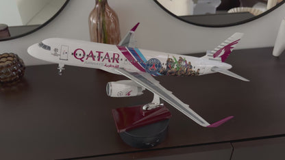 Airbus A320 Qatar 🇶🇦 livrée PSG - Échelle 1:85 - 47 cm Finition Premium avec Led